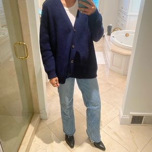 Jenni Kayne Navy Cashmere Cocoon Cardigan